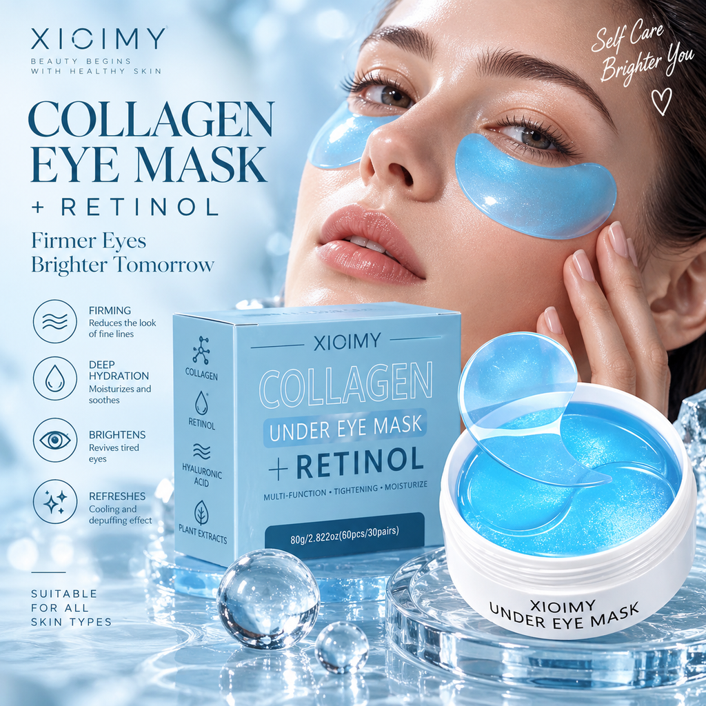 ✨ XIOIMY Collagen Under Eye Mask + Retinol — თვალის პაჩები