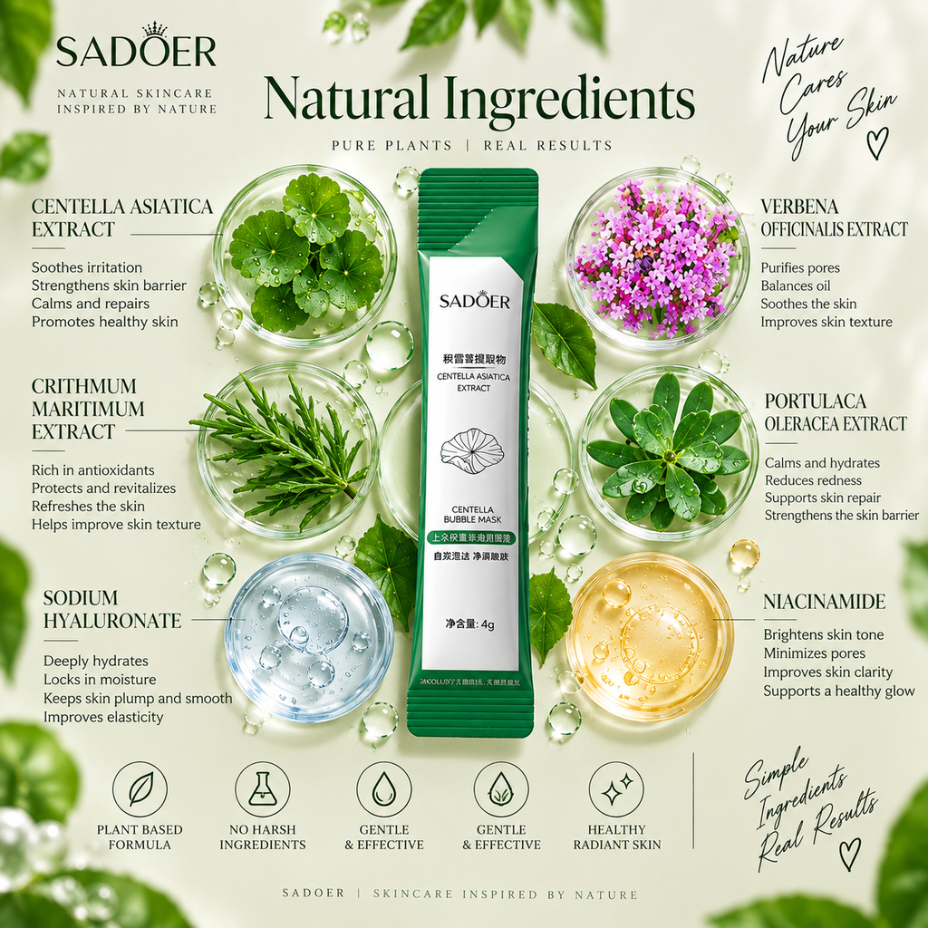 🌿 Centella Bubble Mask — ცენტელას გამწმენდი ბუშტუკოვანი ნიღაბი